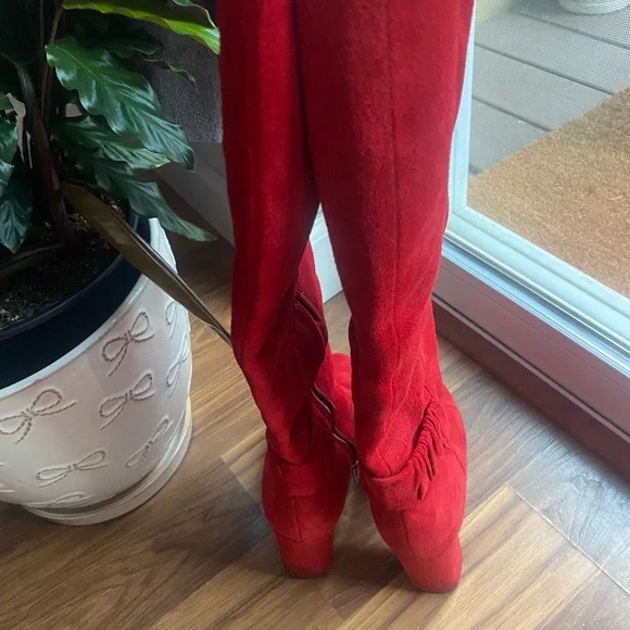 Via Spiga Red Heeled Boots - Picture 7 of 10
